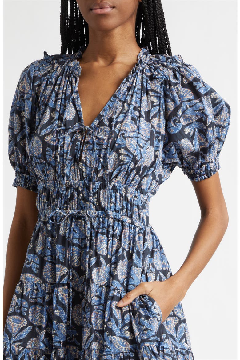 Soffia Print Tiered Dress, Alternate, color, ZINNIA