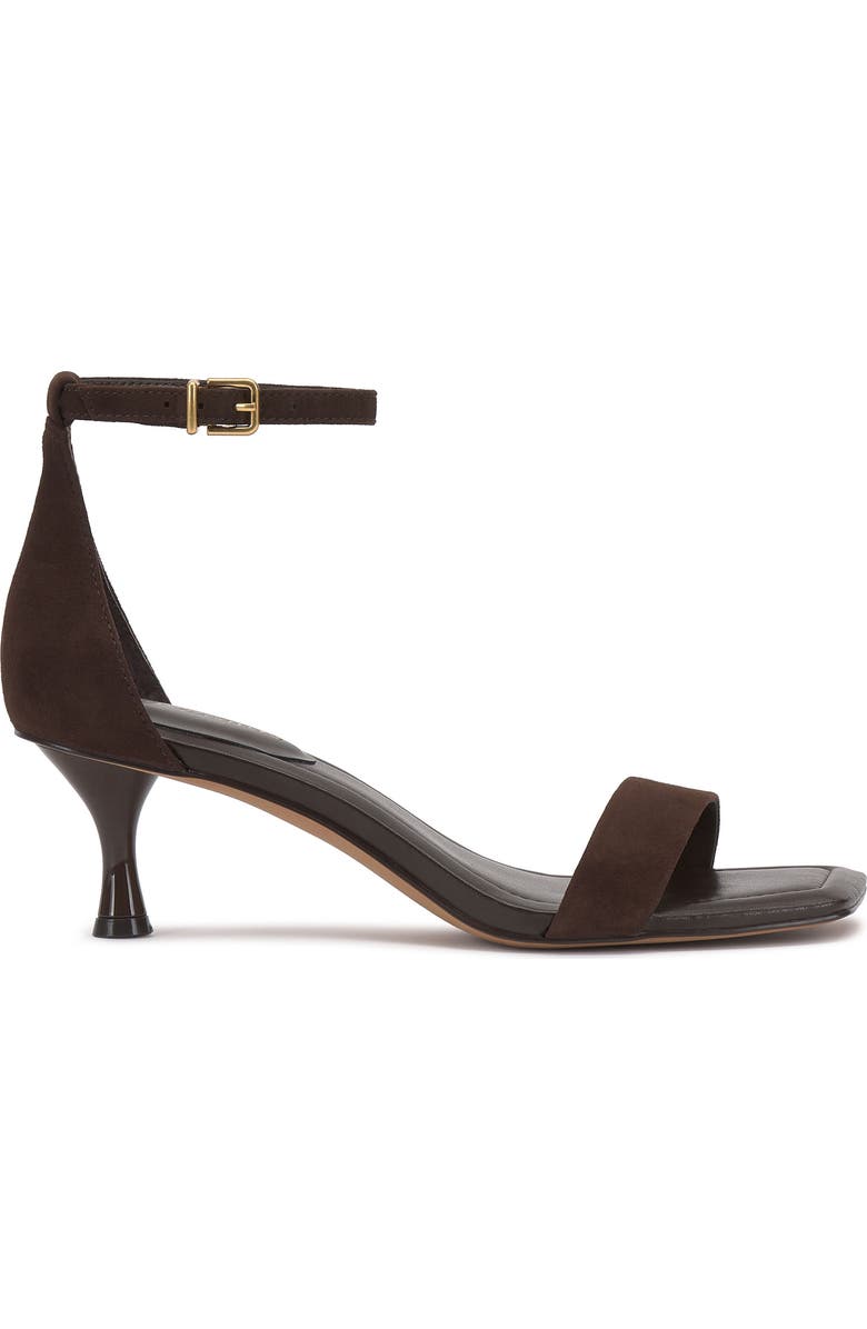 Vince Camuto Vinkely Square Toe Kitten Heel Sandal, Alternate, color, Brownie
