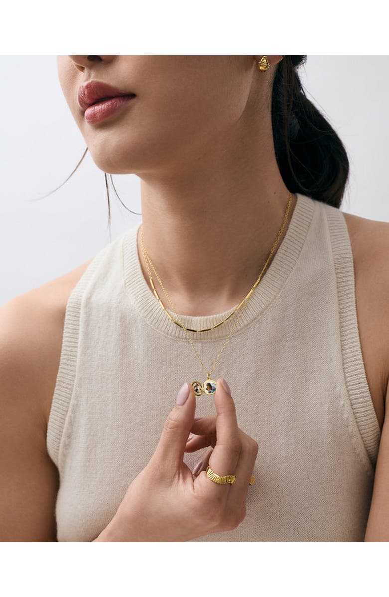 Astley Clarke Gold Tiny Star Mini Biography Locket, Alternate, color, Gold