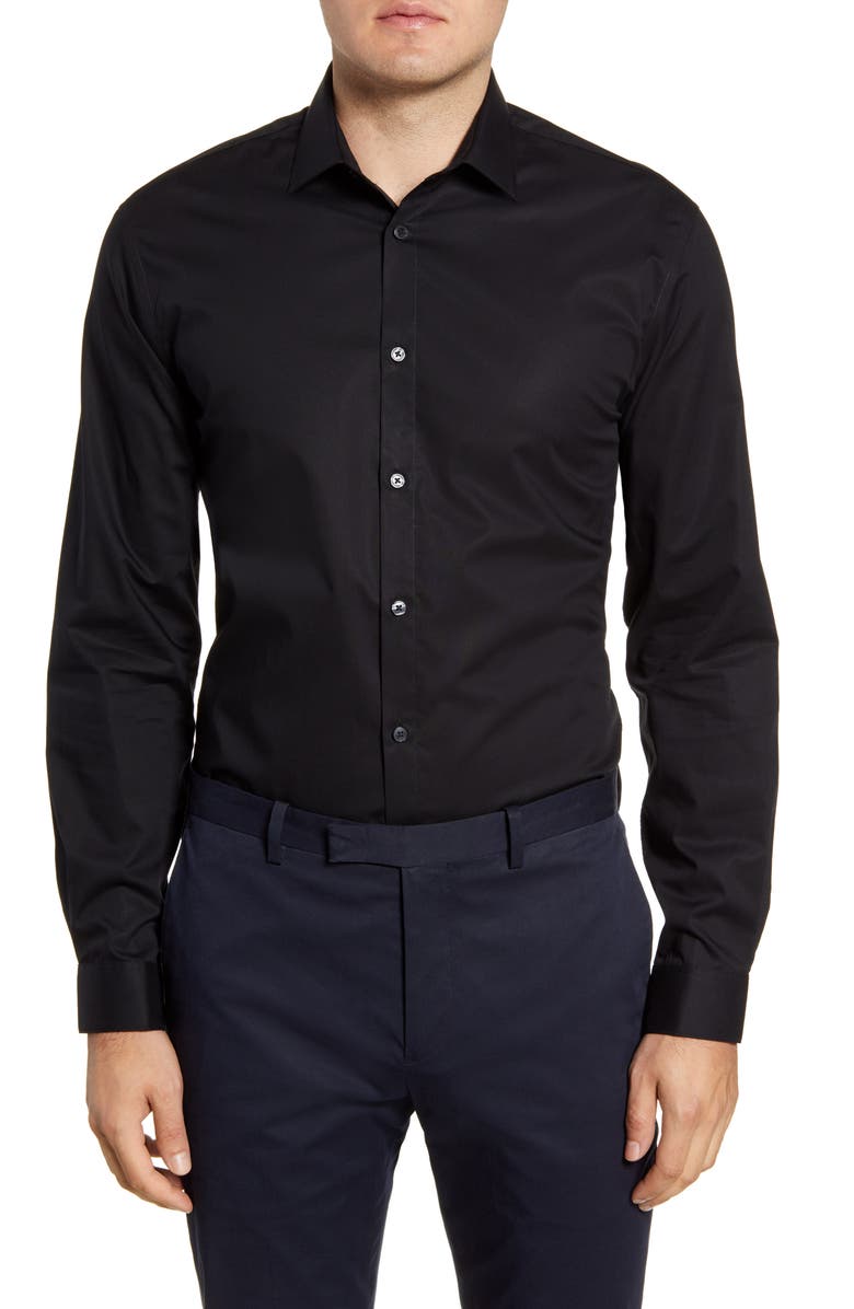 John Varvatos Star USA Slim Fit Solid Dress Shirt, Main, color,
