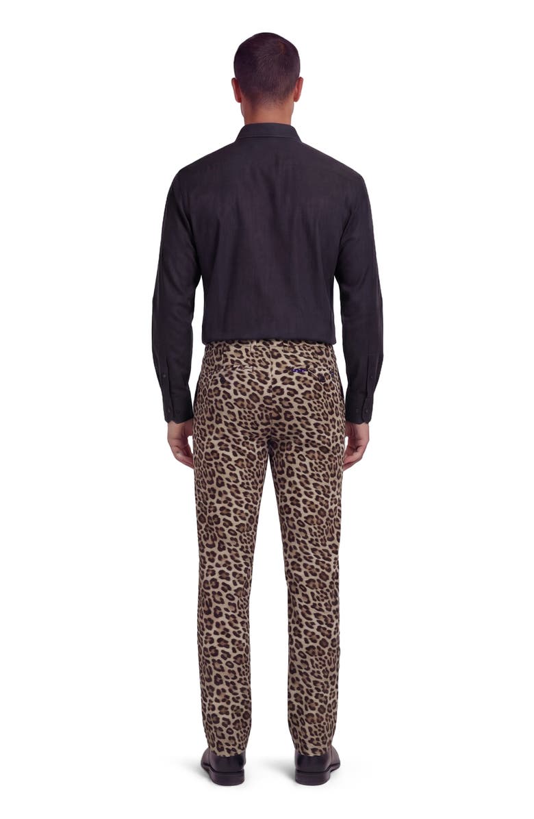 Lords of Harlech Leopard Mens Tailored Pant, Alternate, color, Leopard Brown