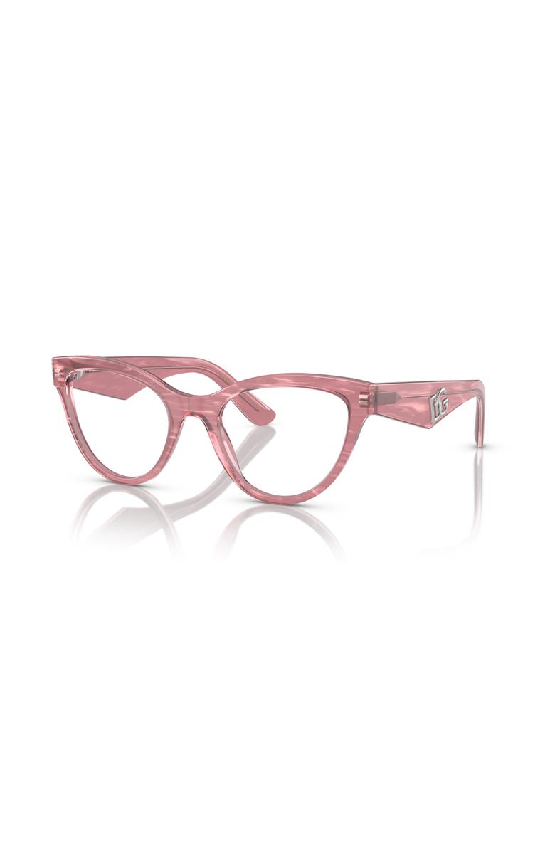 Dolce&Gabbana 52mm Butterfly optical glasses, Main, color, Pink