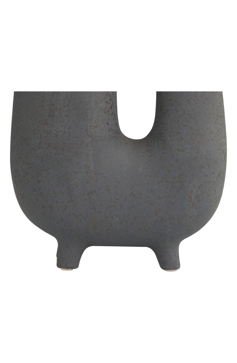 GINGER BIRCH STUDIO U-Shape Ceramic Vase, Alternate, color, Dark Gray