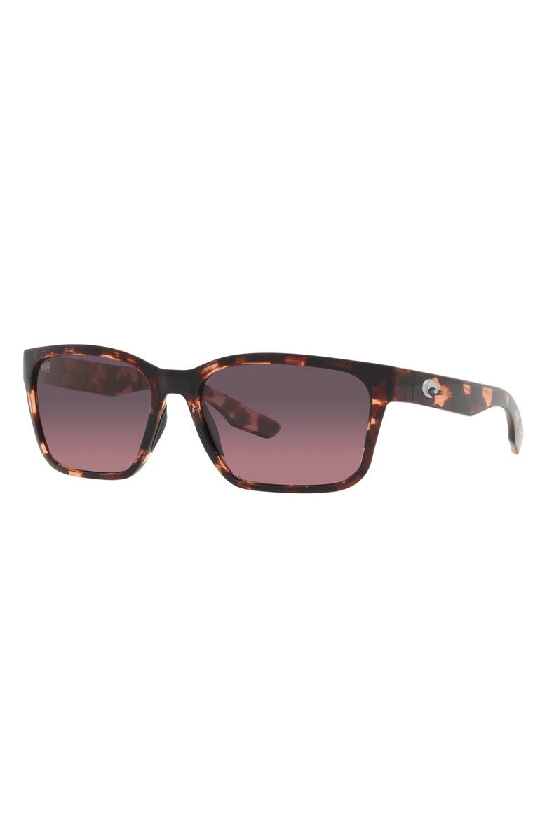 Costa Del Mar Palmas 57mm Gradient Rectangular Sunglasses, Alternate, color, 