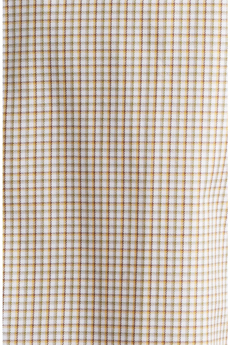 Check Cotton Button-Up Shirt, Alternate, color, KHAKI
