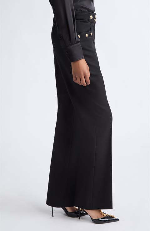Pleated Virgin Wool Gabardine Trousers