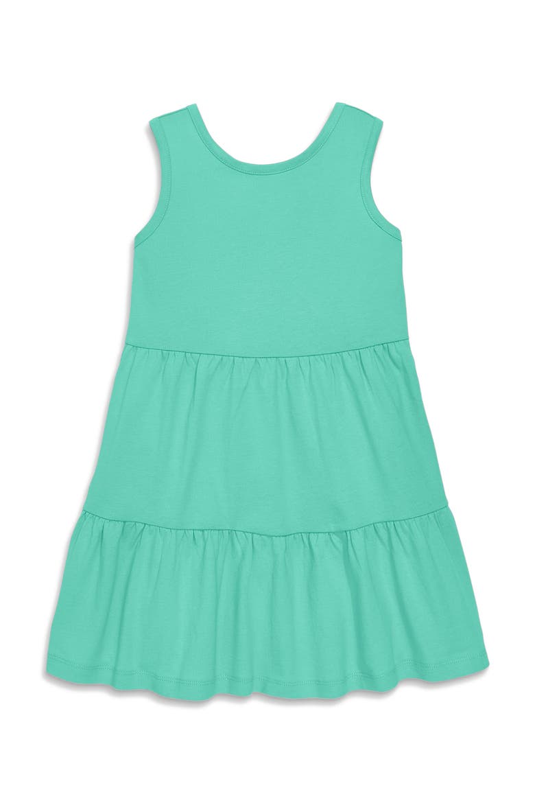 Kids Tiered Tank Dress In Solids, Main, color, Seahorse