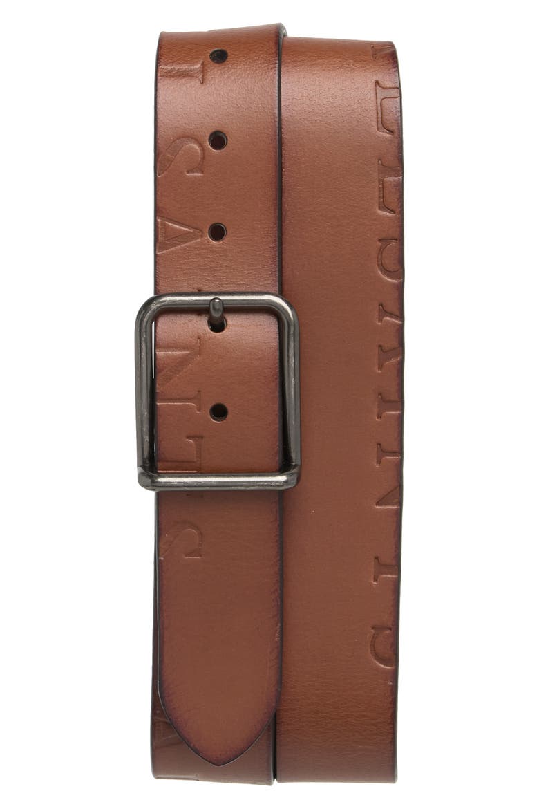 Cutoff Logo Belt, Main, color, BITTER BROWN