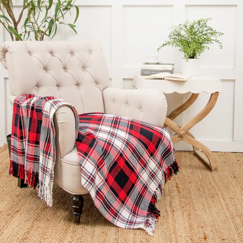 C & F Home C&f Home Fall Plaid Throws In Red