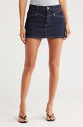 BLANKNYC Metallic Weave Denim Miniskirt