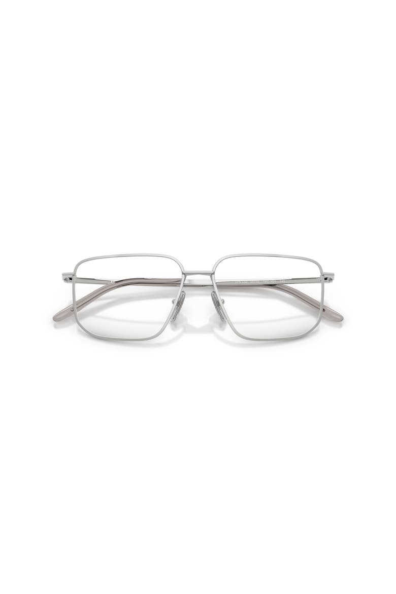 55mm Rectangle optical glasses, Alternate, color, Silver