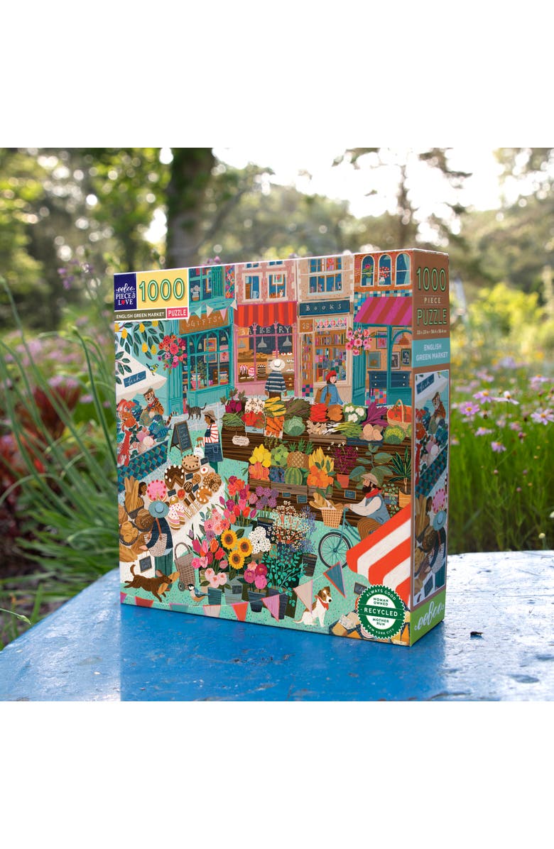 ZZDNU eeBoo Piece & Love eeBoo Piece & Love English Green Market Puzzle, 1000 Pieces, Alternate, color, 