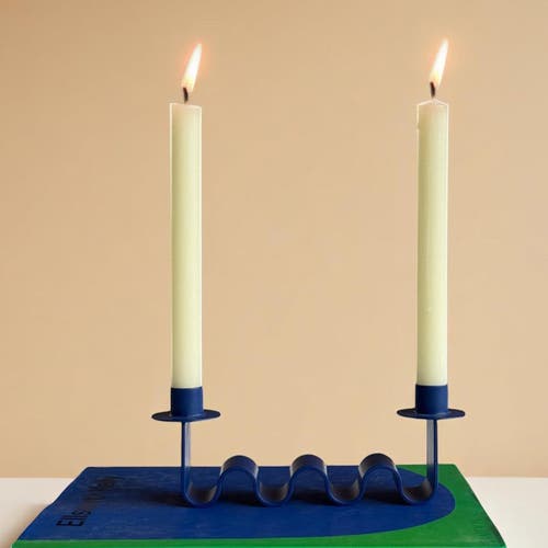 Meso Goods Helen Candle Holder In Blue