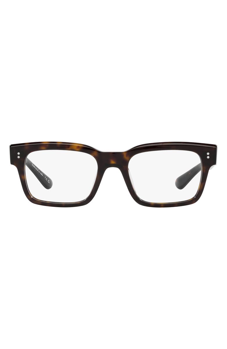Oliver Peoples Hollins 53mm Rectangular Optical Glasses, Main, color,