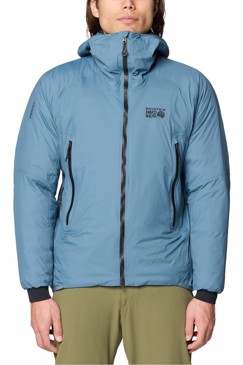 Storm Whisperer 800-Fill Down Hooded Insulated Jacket, Alternate, color, ADRIATIC BLUE