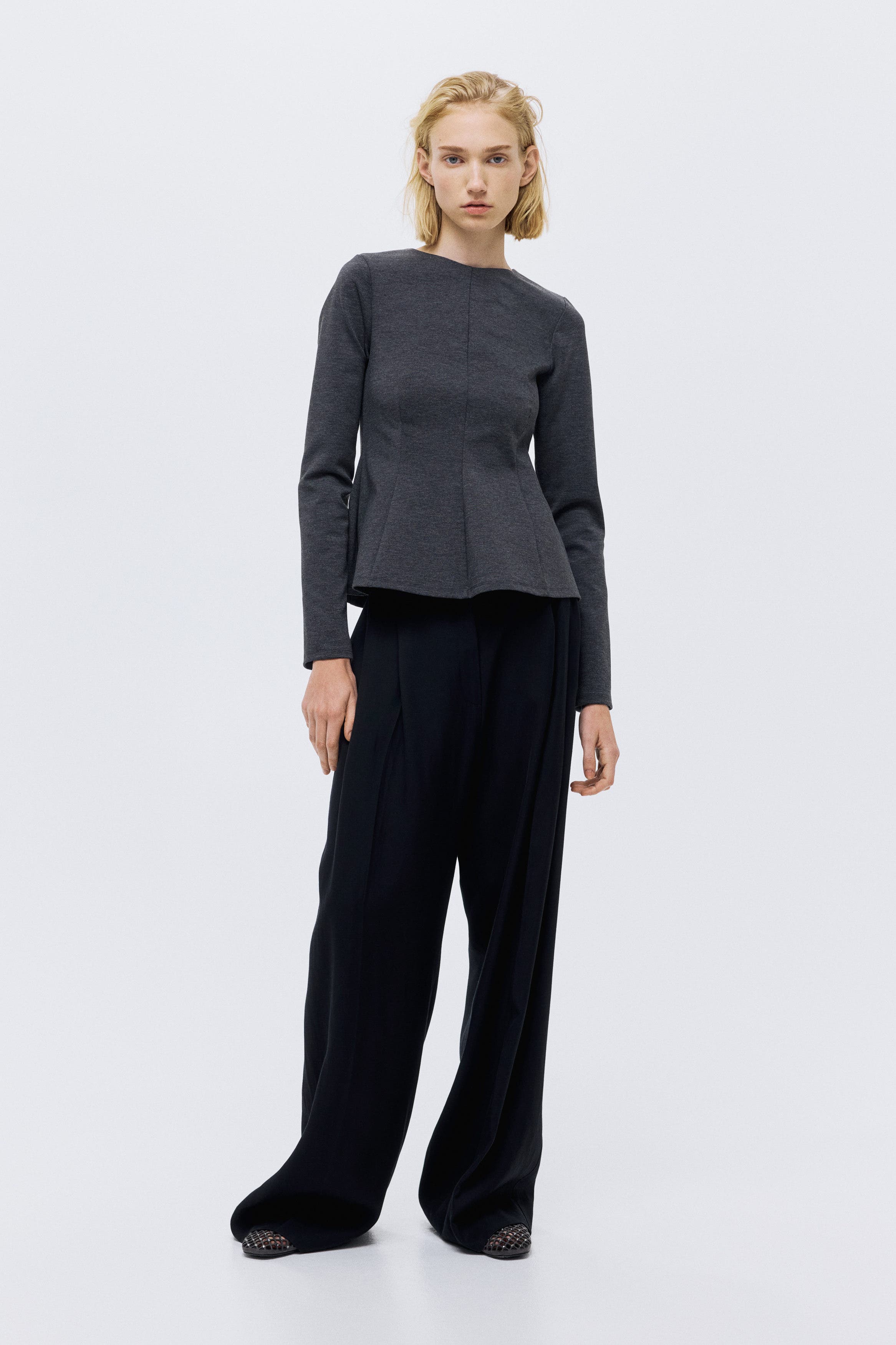 Jersey Peplum Top - image 4