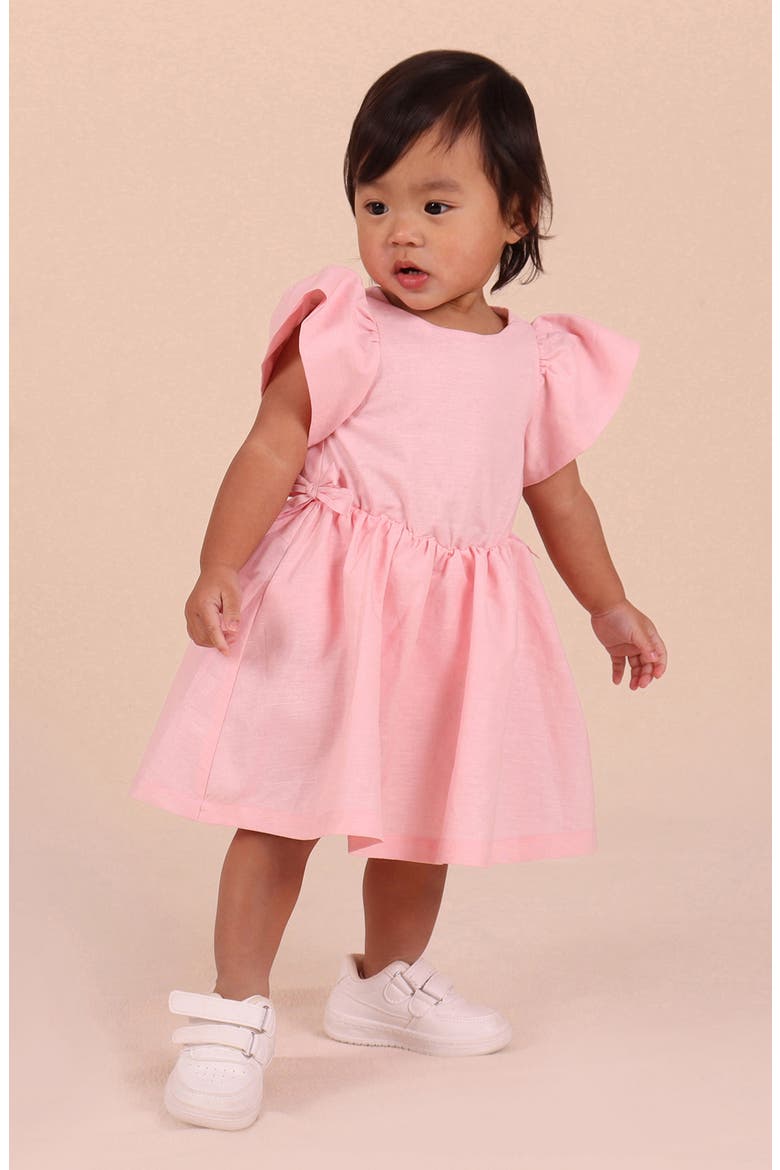 Puff Sleeve Party Dress, Alternate, color, PINK