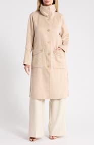 Kate Spade New York Funnel Neck Wool Blend Coat