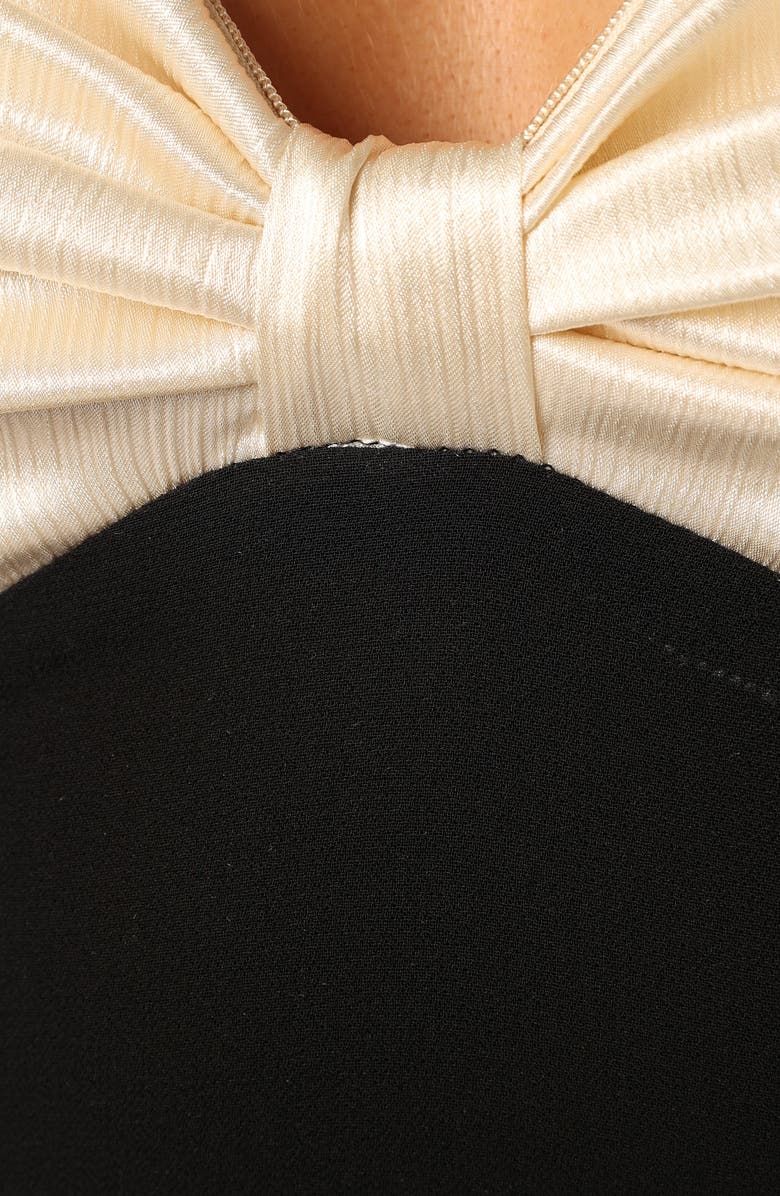 Petal & Pup Cecilia Two Tone Strapless Maxi Dress, Alternate, color, Black