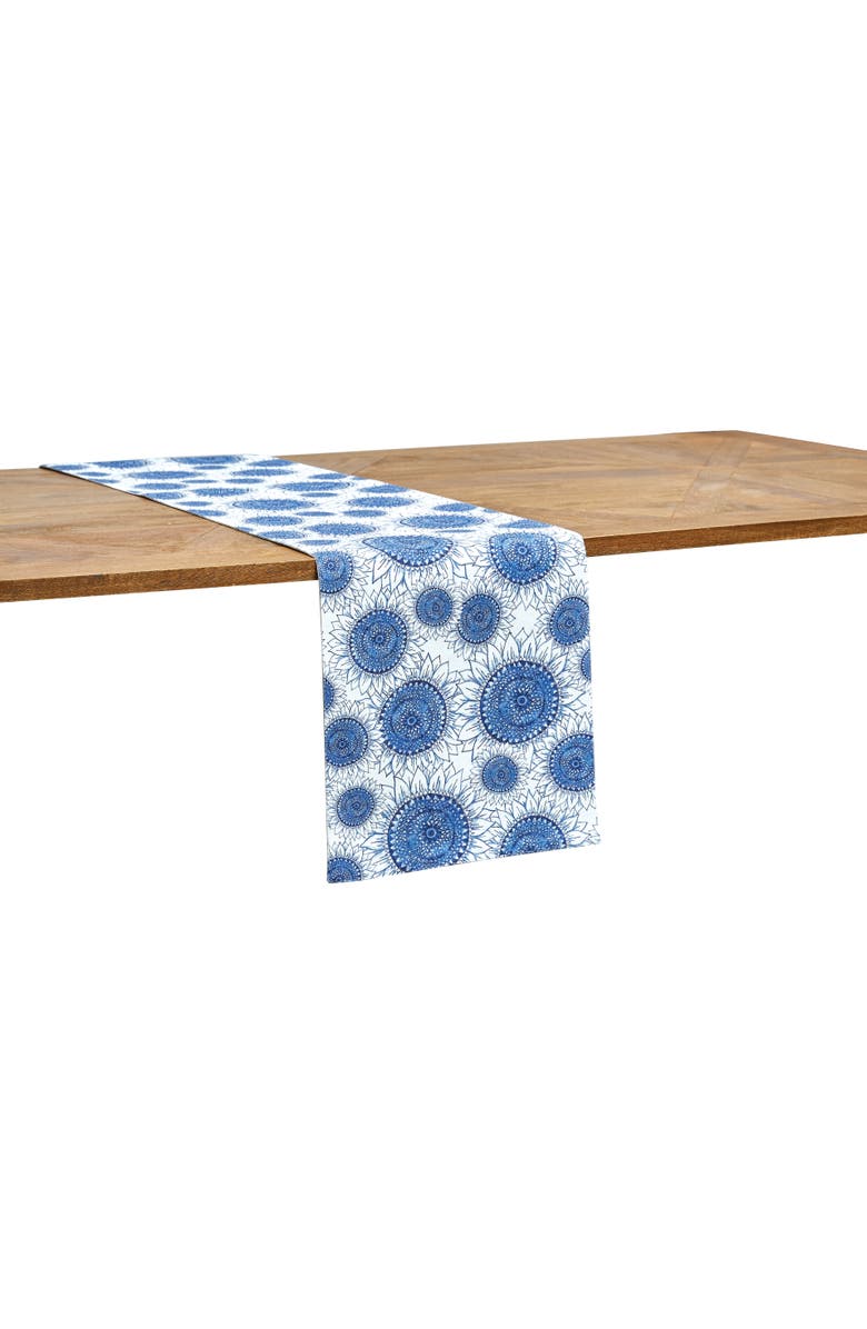 C&F Home Blue Harvest Sunflower Table Runner 14" x 72", Alternate, color, Blue