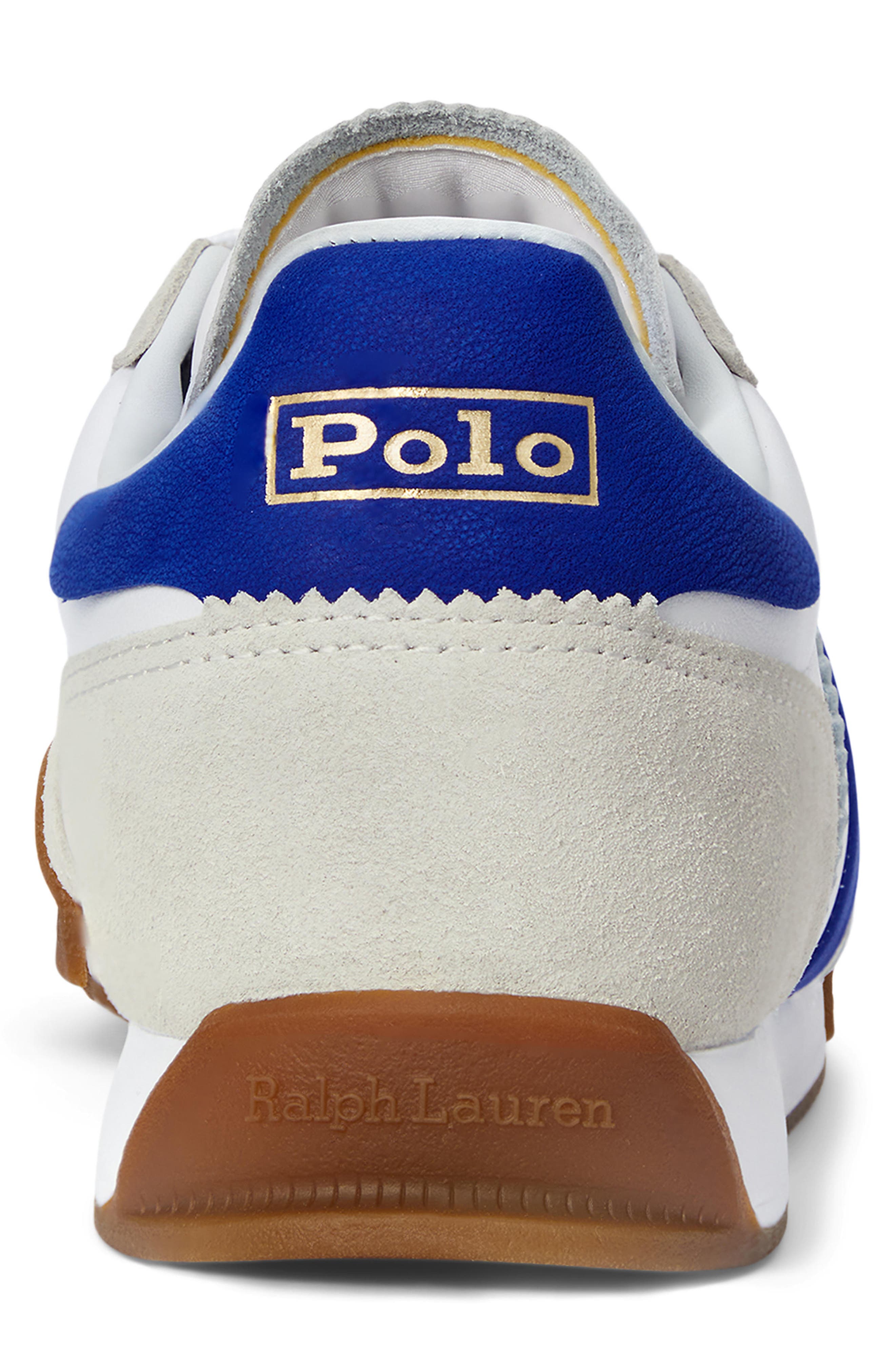 Hester Leather Sneaker, Alternate, color, WHITE/ ROYAL