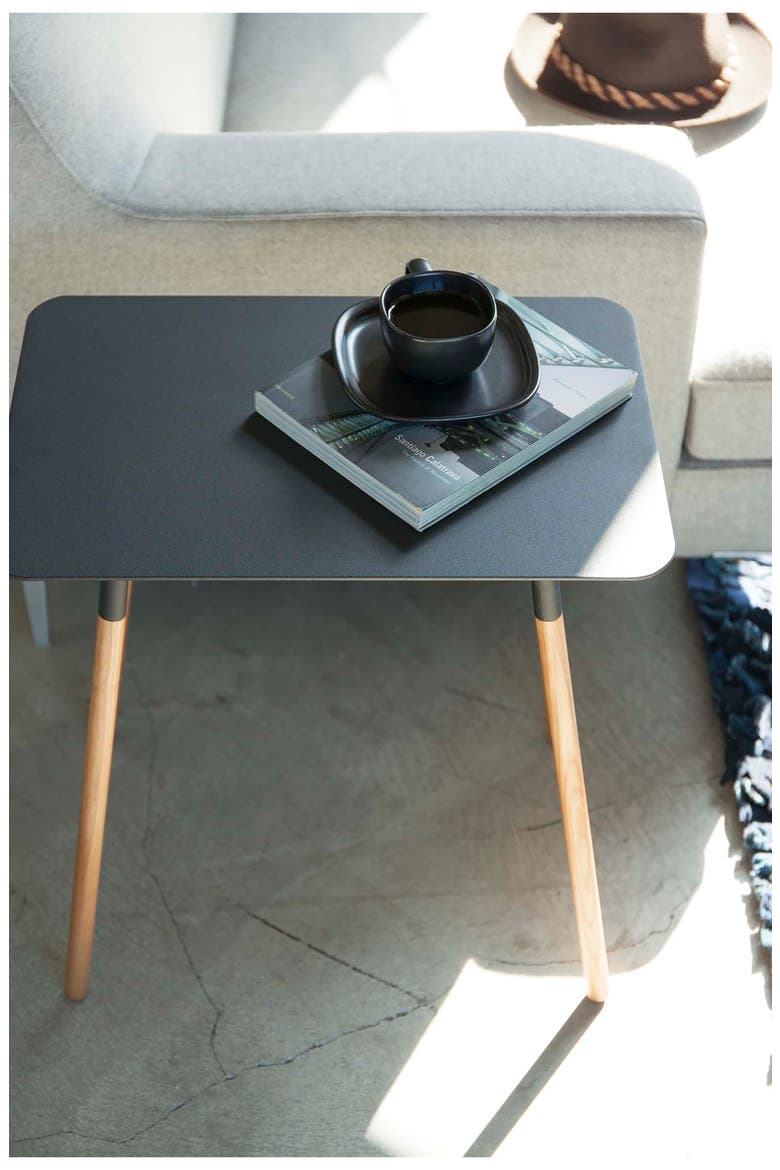 Rectangular Side Table, Alternate, color, BLACK