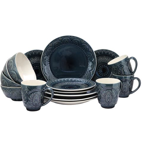 Petra 16 Piece Stoneware Dinnerware Set