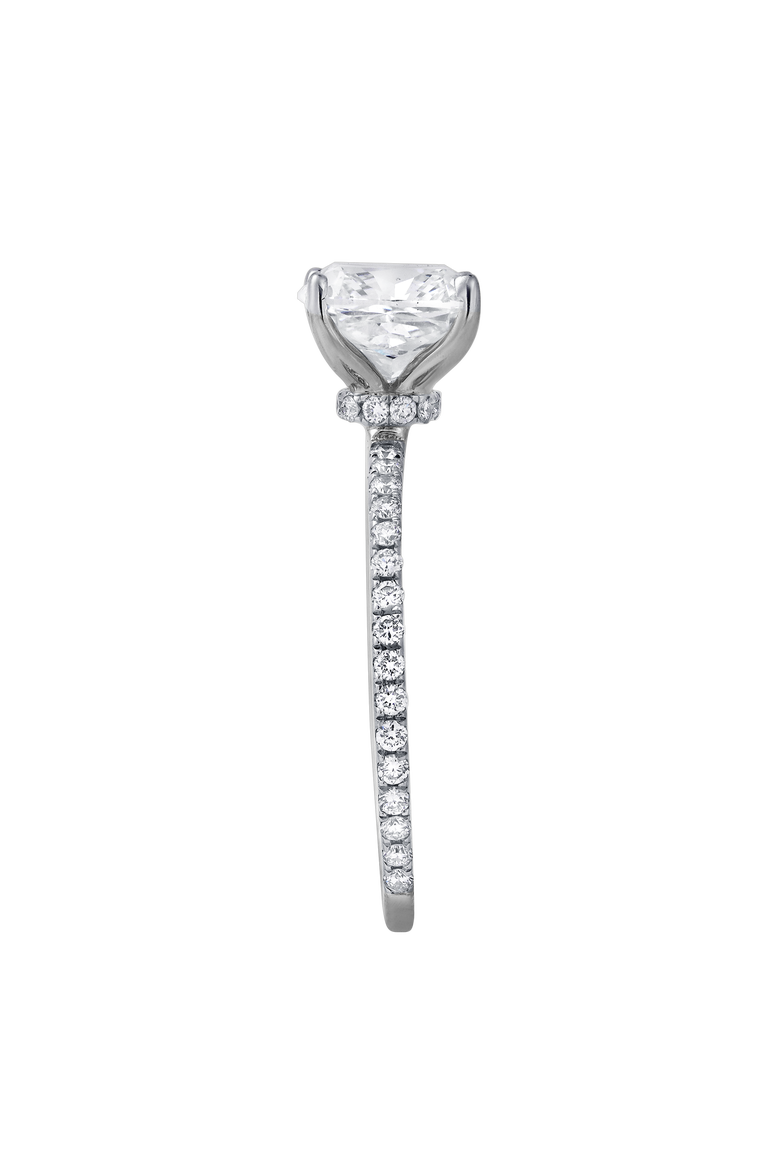 Adeline 2.3 Ct Cushion Lab Grown Diamond Engagement Ring, Alternate, color, 14K White Gold