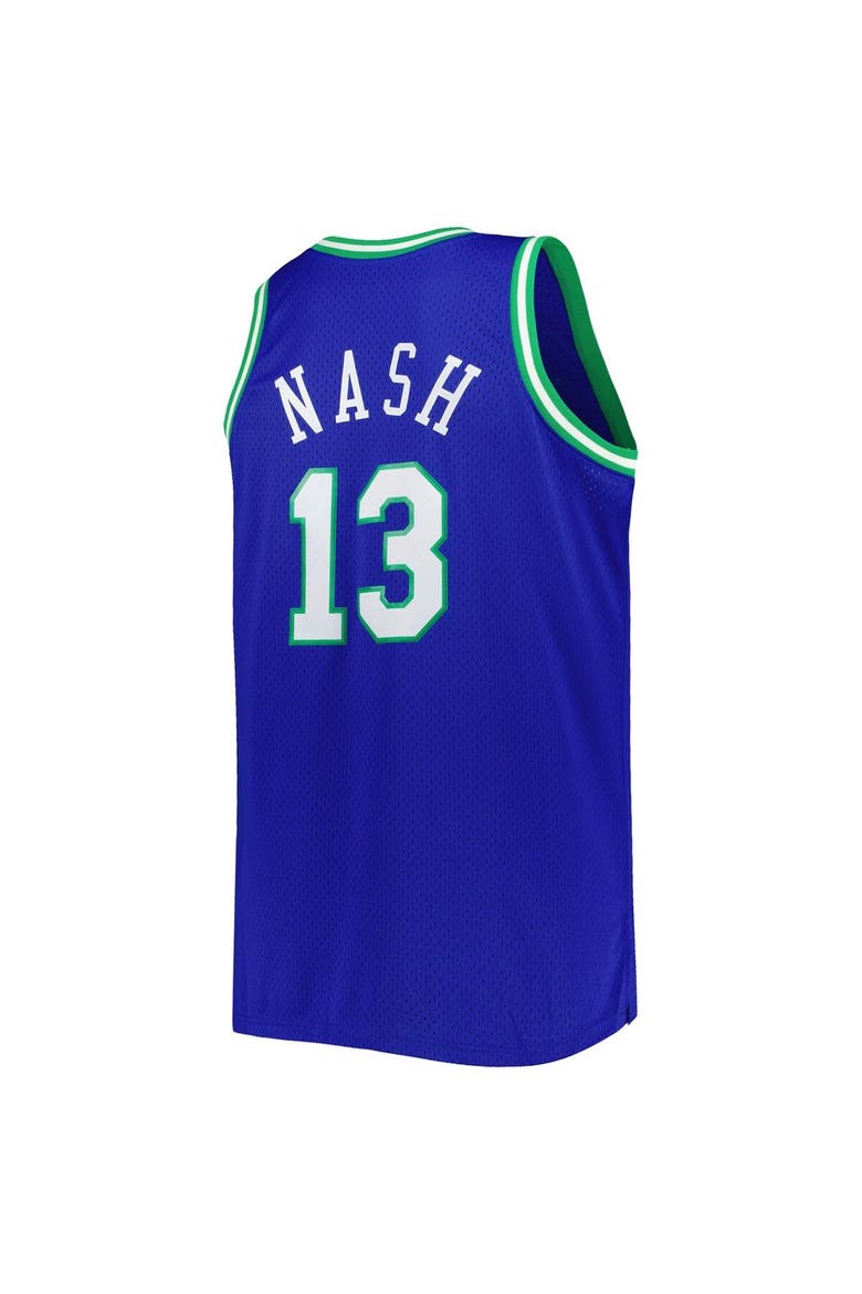 Men's Mitchell & Ness Steve Nash Blue Dallas Mavericks Big & Tall Hardwood Classics 1998/99 Swingman Jersey, Alternate, color, Blue