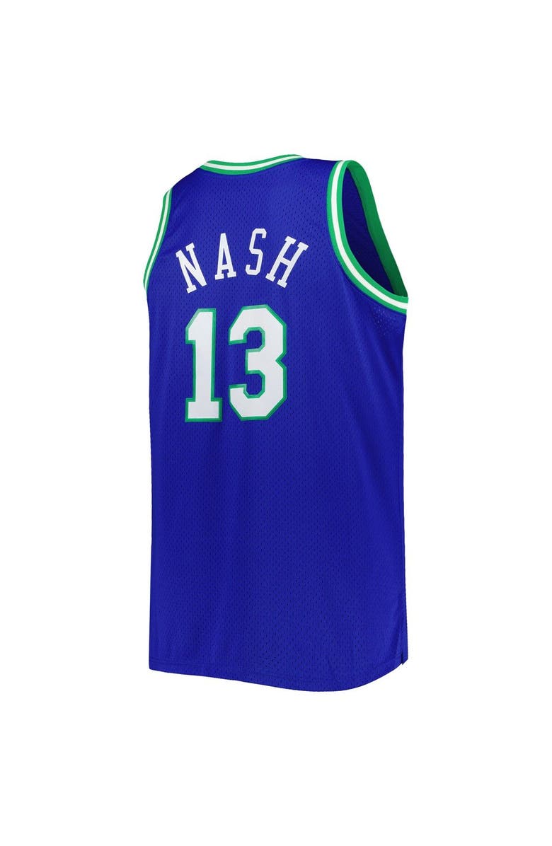 Mitchell & Ness Men's Mitchell & Ness Steve Nash Blue Dallas Mavericks Big & Tall Hardwood Classics 1998/99 Swingman Jersey, Alternate, color, Blue
