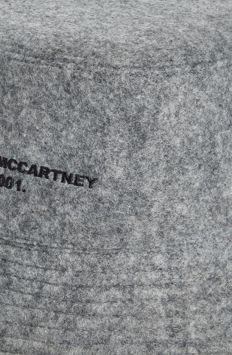 Stella McCartney 2001 Embroidered Logo Eco Felt Bucket Hat, Alternate, color,