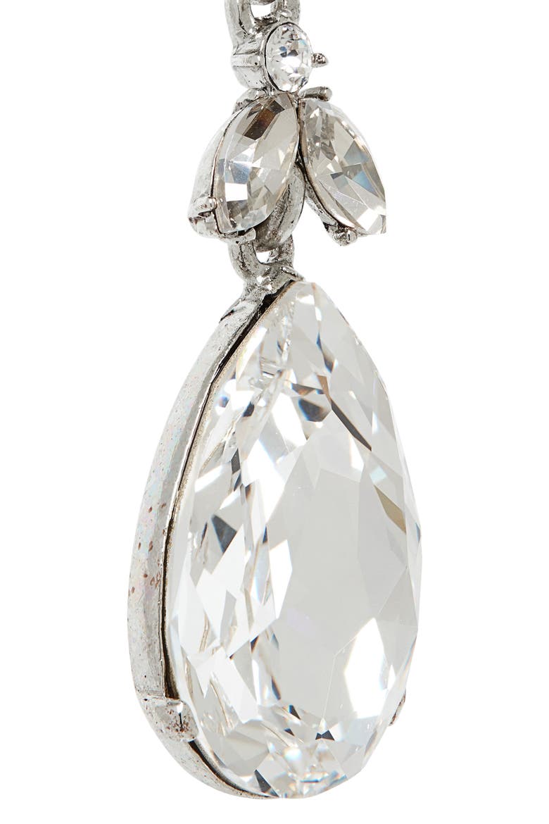 Classic Crystal Teardrop Earrings, Alternate, color, CRYSTAL