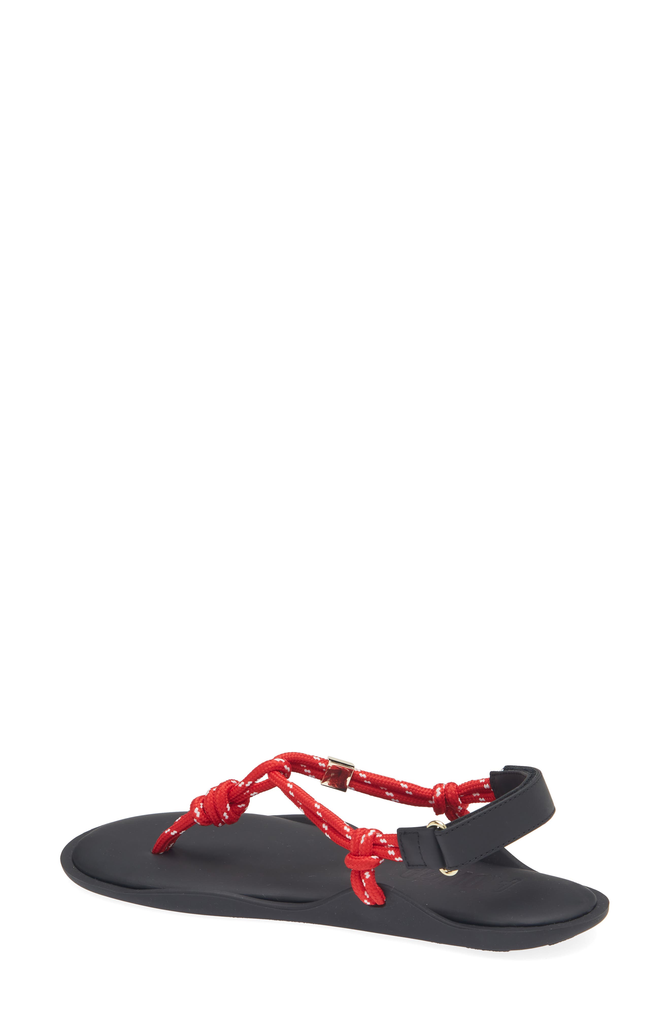 Cord Water Repellent Slingback Thong Sandal, Alternate, color, RED