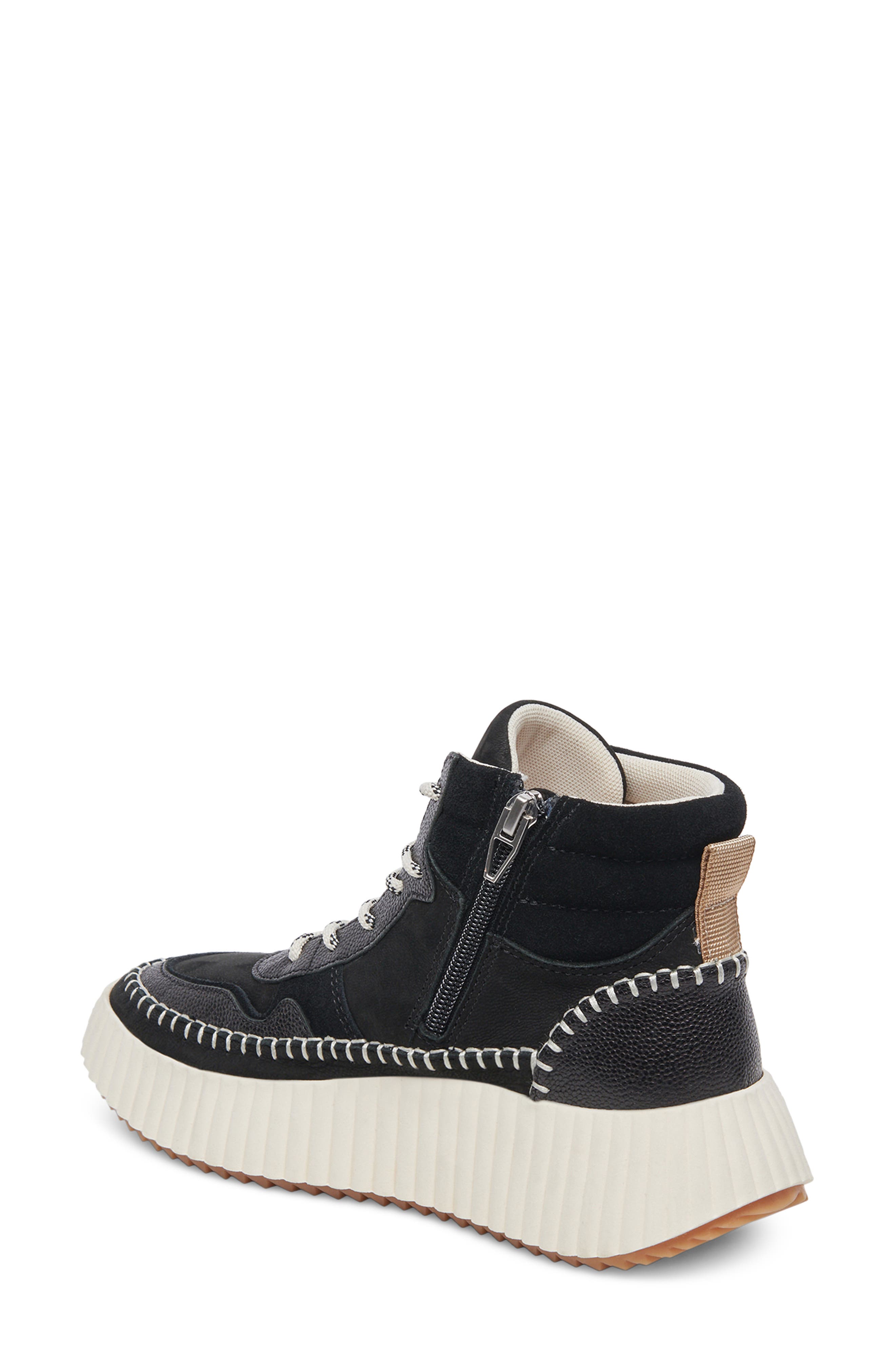 Dolce Vita Daley High Top Sneaker, Alternate, color, Black Multi Suede H2o