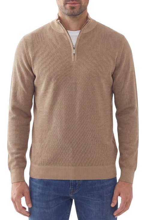 Quarter Zip Mock Neck Sweater