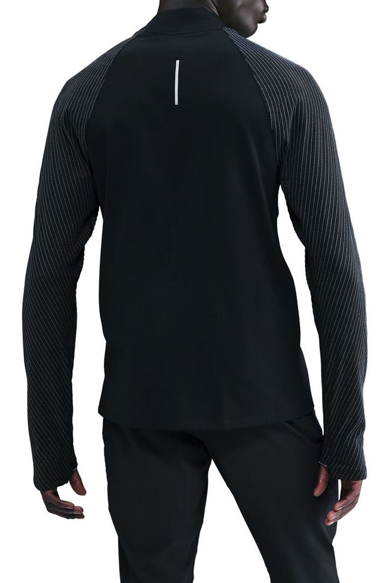 Dri-FIT Half Zip Running Top with Reflective Accents, Alternate, color, BLACK/ REFLECTIVE SILV