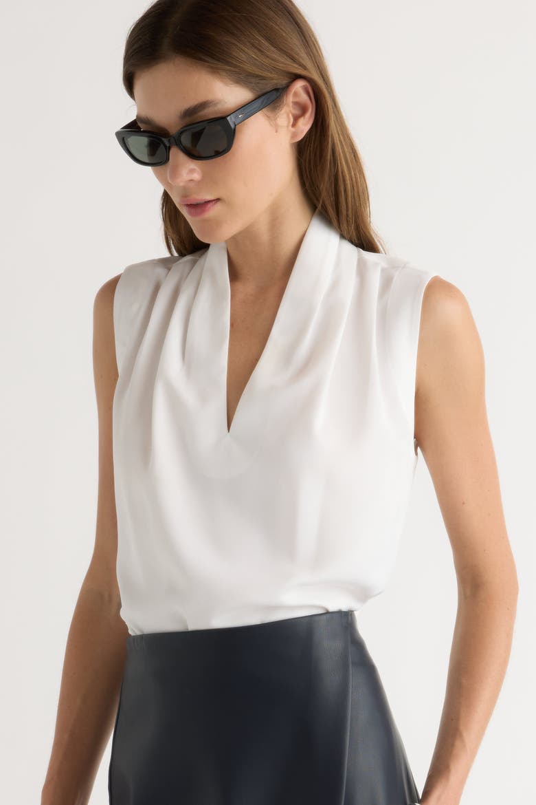 Jae V-Neck Sleeveless Blouse, Alternate, color, Ivory