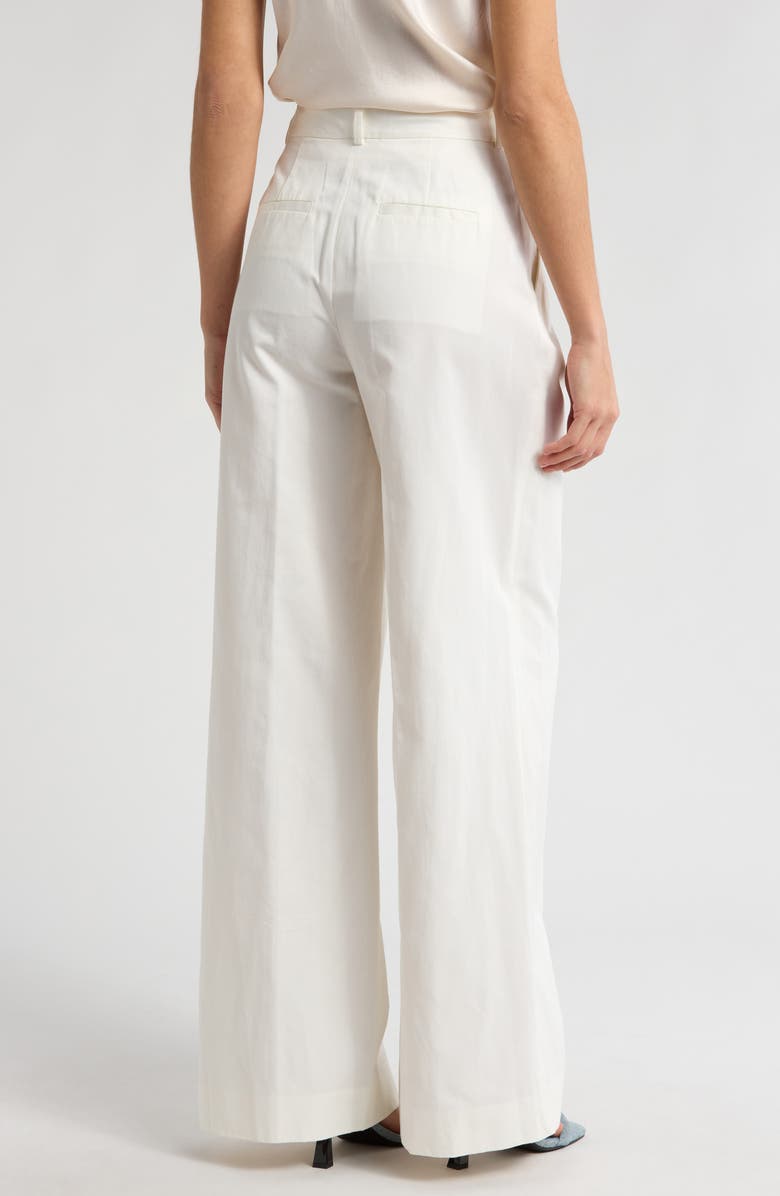 Derek Lam 10 Crosby Juliana Pleated Wide Leg Pants, Alternate, color, Blanc De Blanc