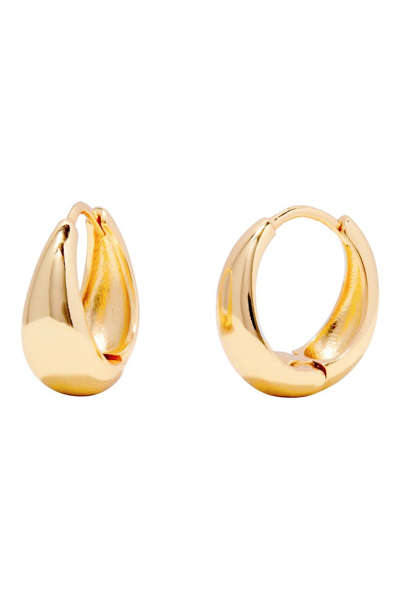 Aubrey Huggie Hoop Earrings, Main, color, GOLD