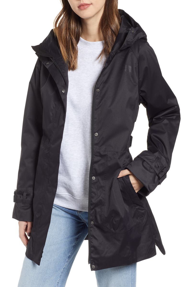 The North Face City Breeze Waterproof Trench Raincoat, Main, color,