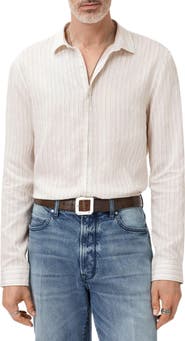 John Varvatos Hickory Stripe Button-Up Shirt