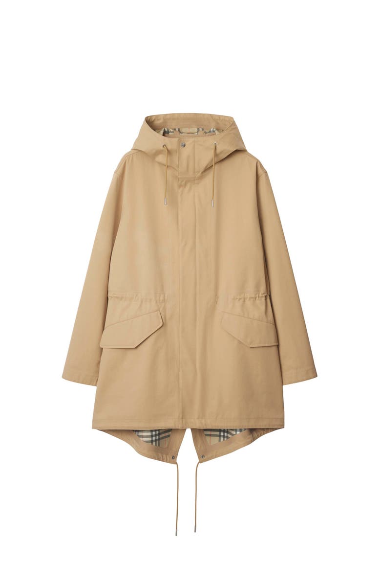 Burberry Bonded Gabardine Parka, Main, color, 