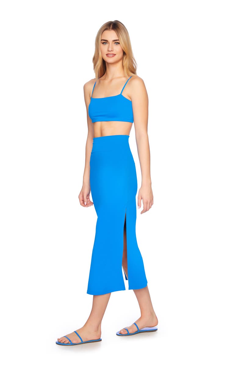 Susana Monaco Side Slit Knit Midi Skirt, Alternate, color, 