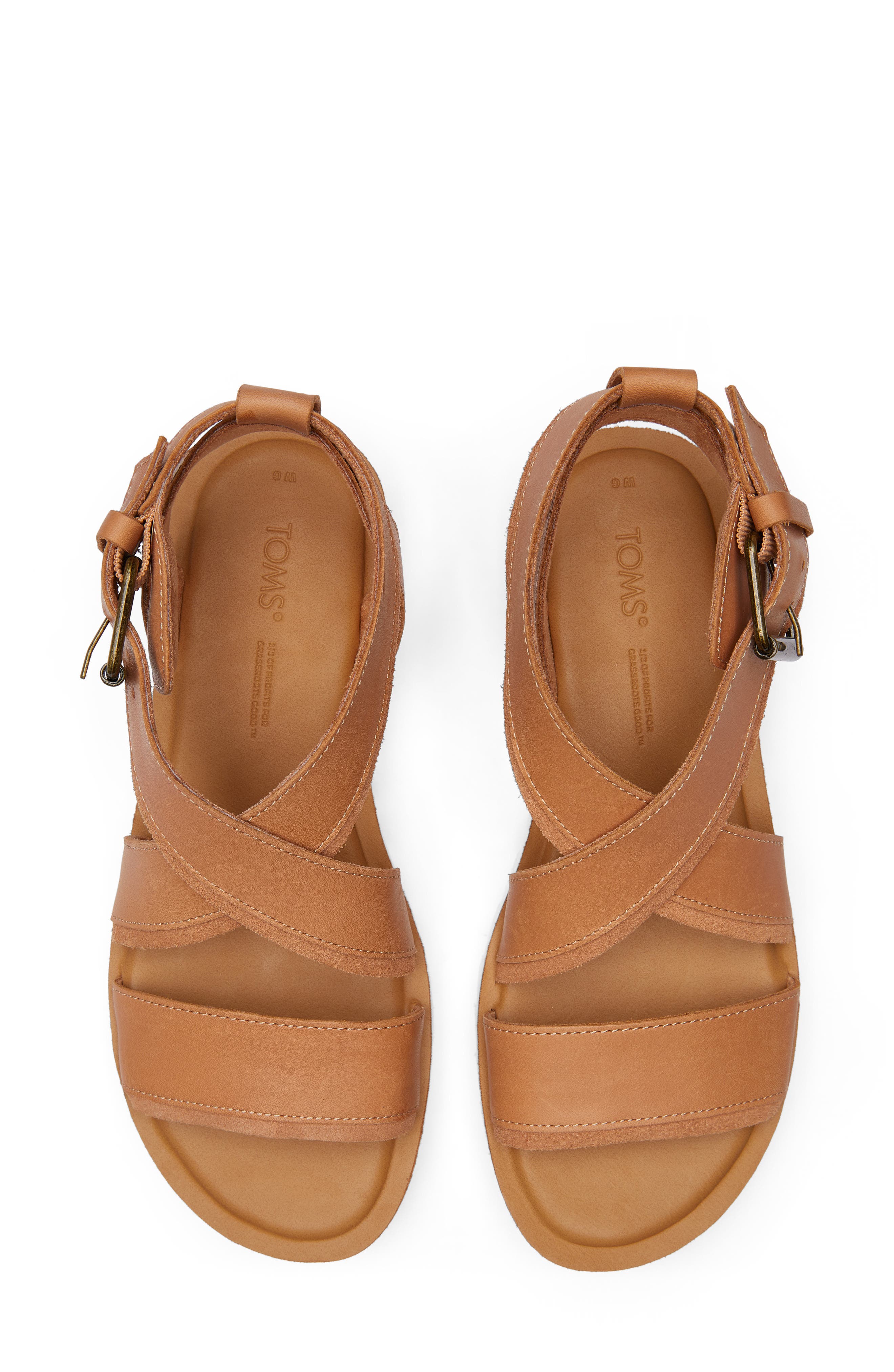 TOMS Sidney Tread Sandal, Alternate, color, Warm Beige