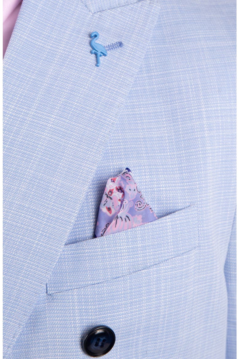 Textured Slub Double Breasted Sport Coat, Alternate, color, LIGHT BLUE