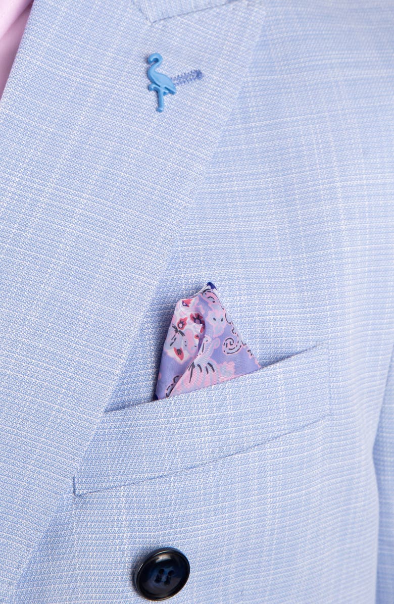 TailorByrd Textured Slub Double Breasted Sport Coat, Alternate, color, Light Blue