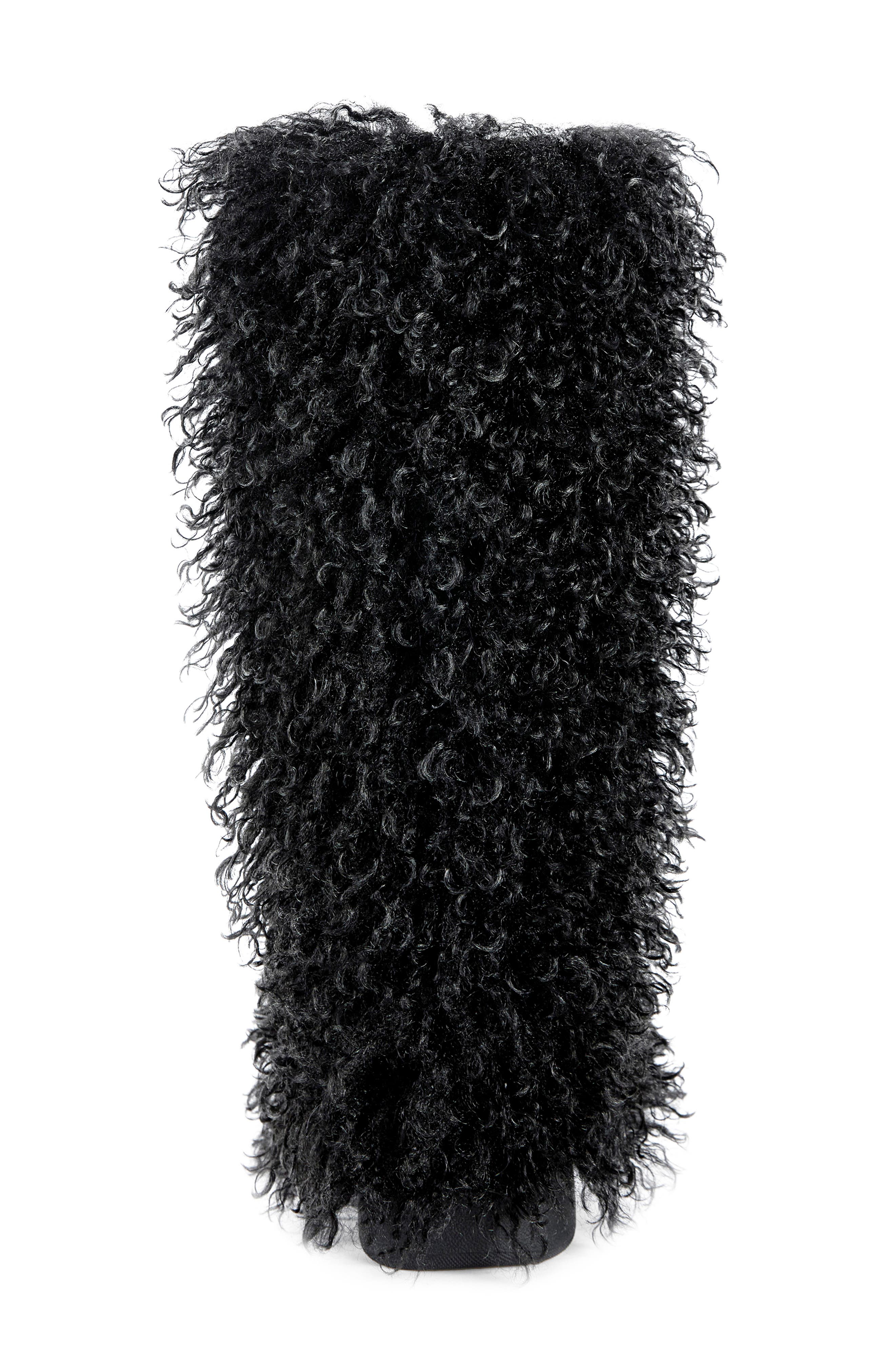 Denton Faux Fur Boot, Alternate, color, BLACK