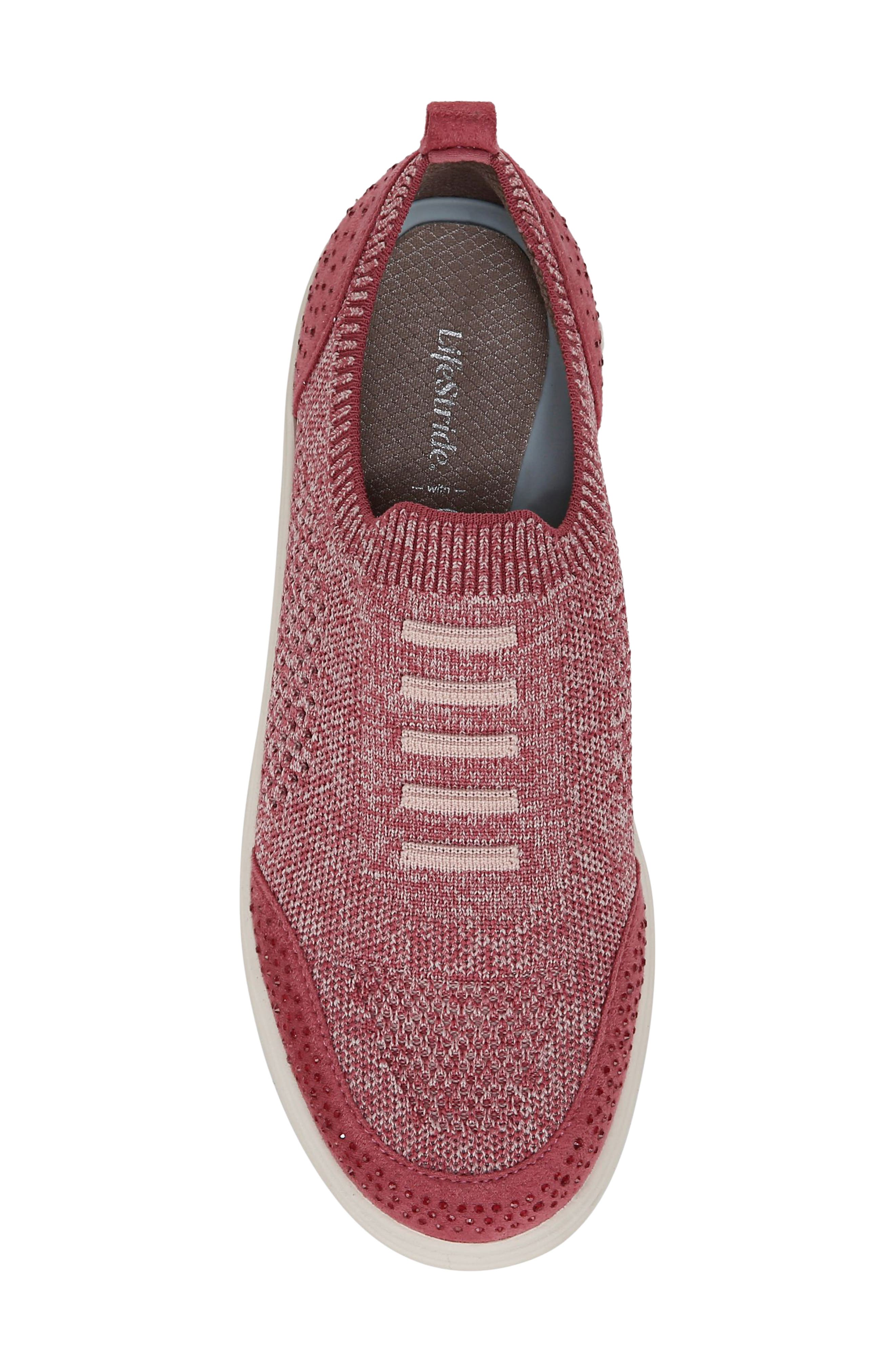 LifeStride Timeless Slip-On Platform Sneaker, Alternate, color, Dusty Rose/ Blush Knit