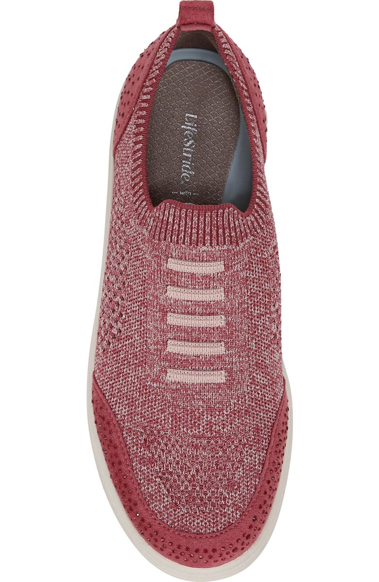 LifeStride Timeless Slip-On Platform Sneaker, Alternate, color, Dusty Rose/ Blush Knit