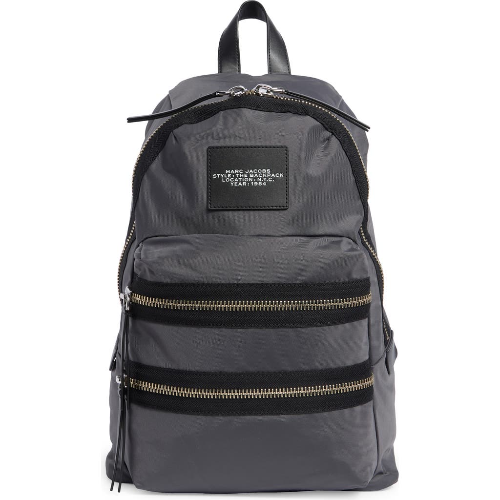 Marc Jacobs The Biker Nylon Large Backpack In Dark Shadow